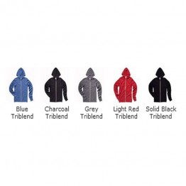 Blank Zipper Unisex tri-blend lightweight hoodie Blank Bella 190 GSM Hoodie